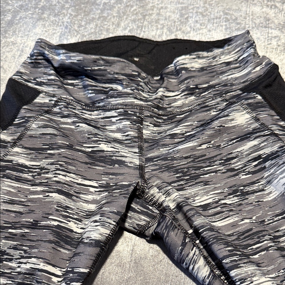 Gray and Black Patterned Leggings